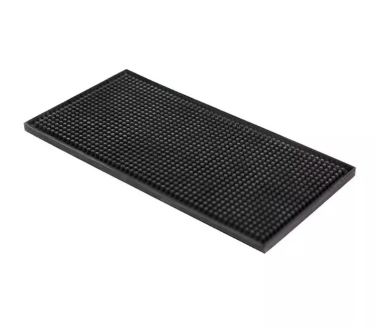 เสื่อบาร์ยางกันลื่น แผ่นรองจานรองแก้ว 15 x 30 ซม. Rubber Bar mat 15 x 30 cm. รหัส 1028