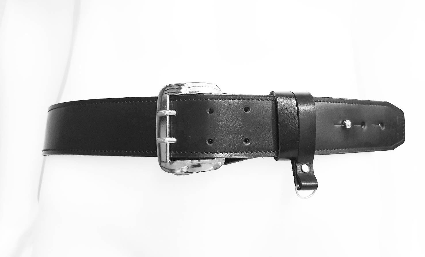 เข็มขัดหนัง ตร. ดำ 2 ด้าน