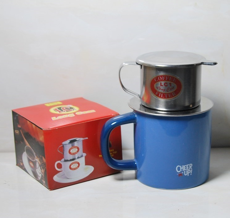 กาชงกาแแฟดริปเวียดนาม สแตนเลส เล็ก LC มีด้ามจับ 50 cc. 1610-386