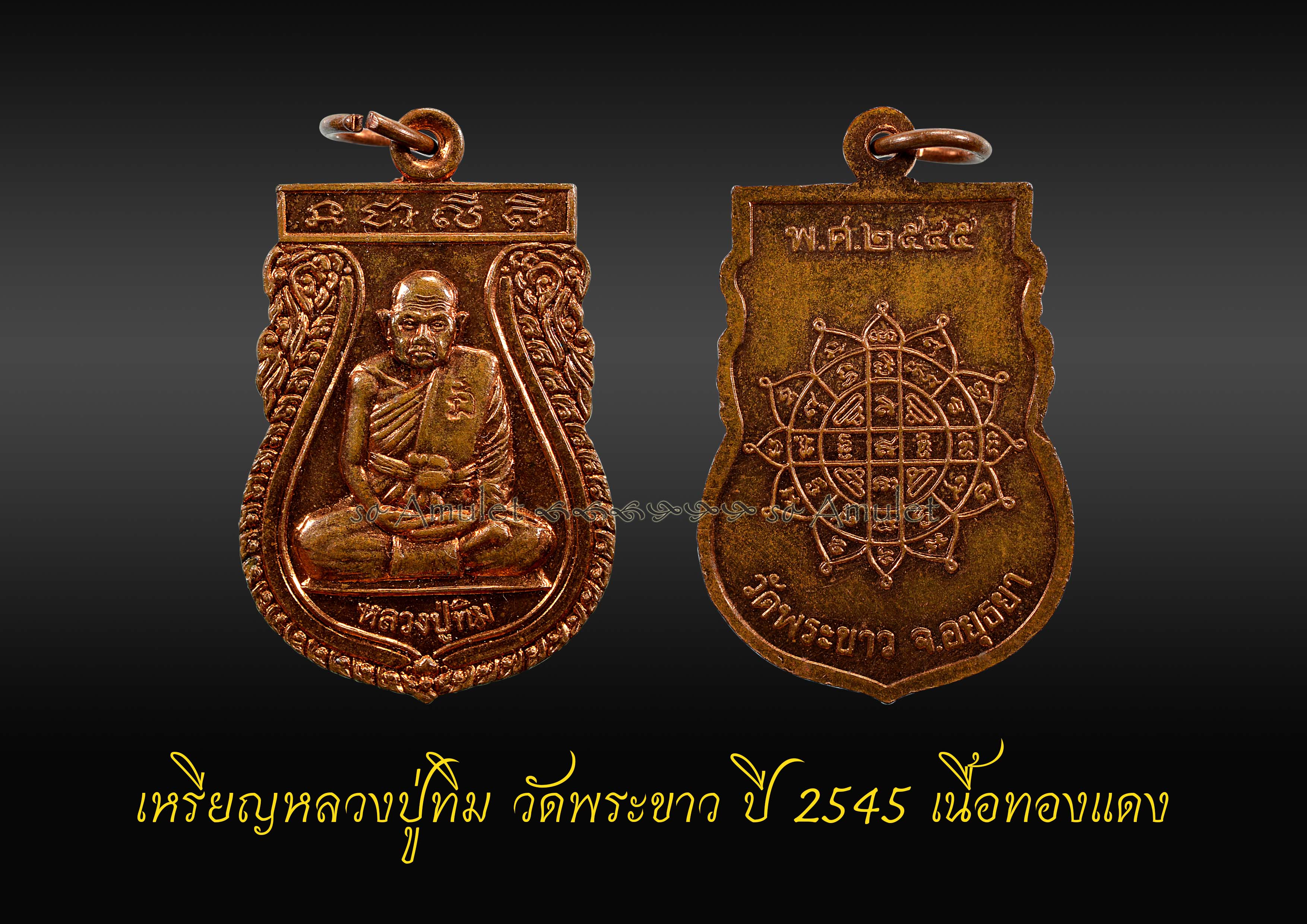เหรียญหลวงปู่ทิม วัดพระขาว ปี 2545 เนื้อทองแดง