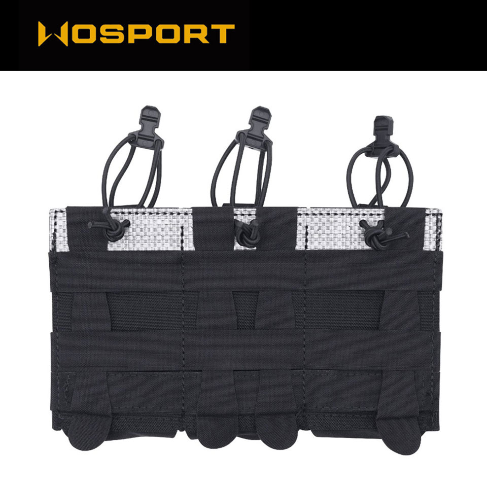 ซองแม็กกาซีน M4 (Lightweight Triple Elastic Mag Pouch) ยี่ห้อ Wosport