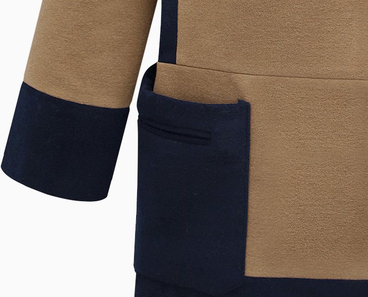 PreOrderคนอ้วน - เสื้อกันหนาวแฟชั่น ไซส์ใหญ่ คนอ้วน เสื้อโค้ทผ้าขนสัตว์ หนา สี : เทา / น้ำตาล