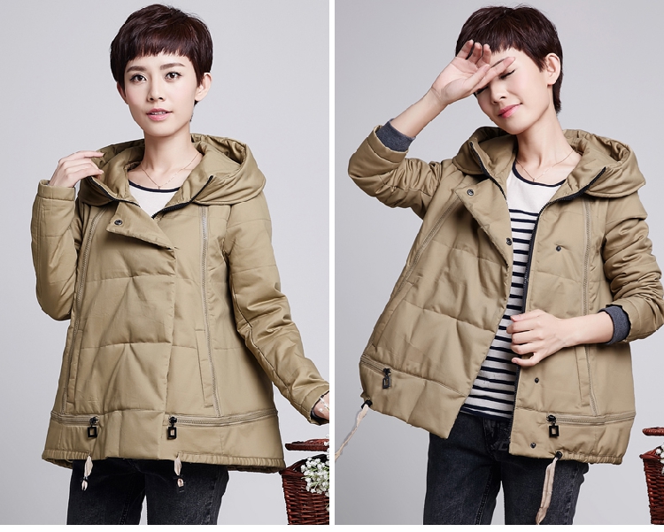 PreOrderคนอ้วน - เสื้อโค้ทกันหนาว แจ๊คเก็ตผ้าฝ้าย มีHood สี : น้ำเงิน / เขียว / แดง / กากี / ส้ม