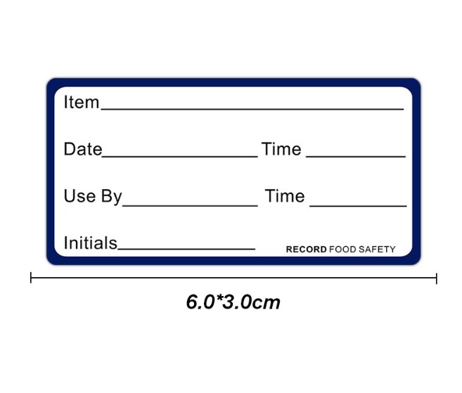 สติ๊กเกอร์แสดงวันผลิต-วันหมดอายุอาหาร 290 ดวง/ม้วน ขนาด 3x6 ซม.