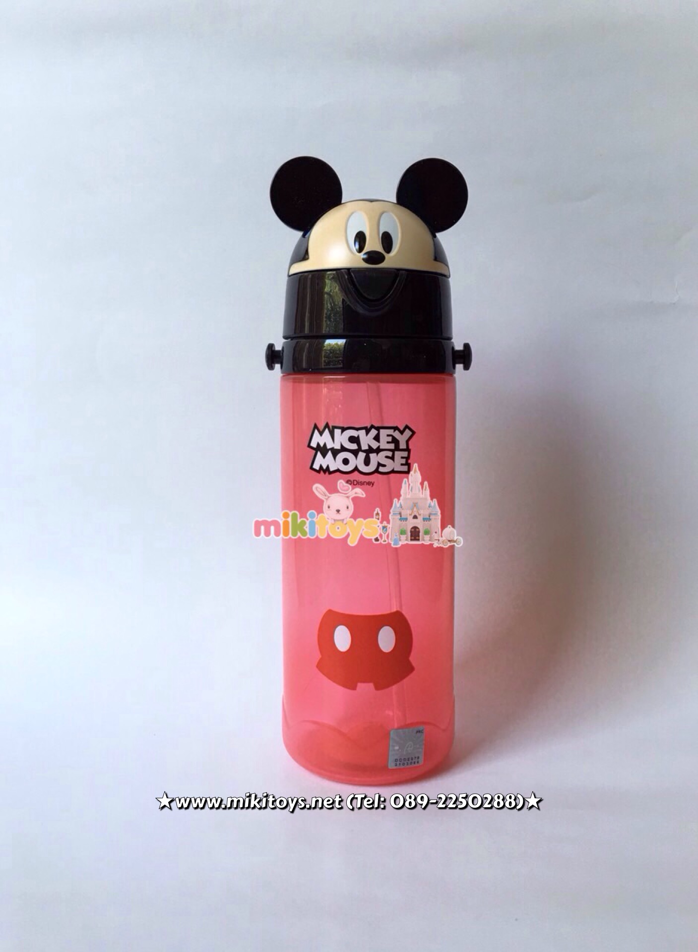 3D ~ กระติกน้ำสำหรับเด็ก MickeyMouse 3D มิกกี้เมาส์ กดปุ่มฝาเด้ง