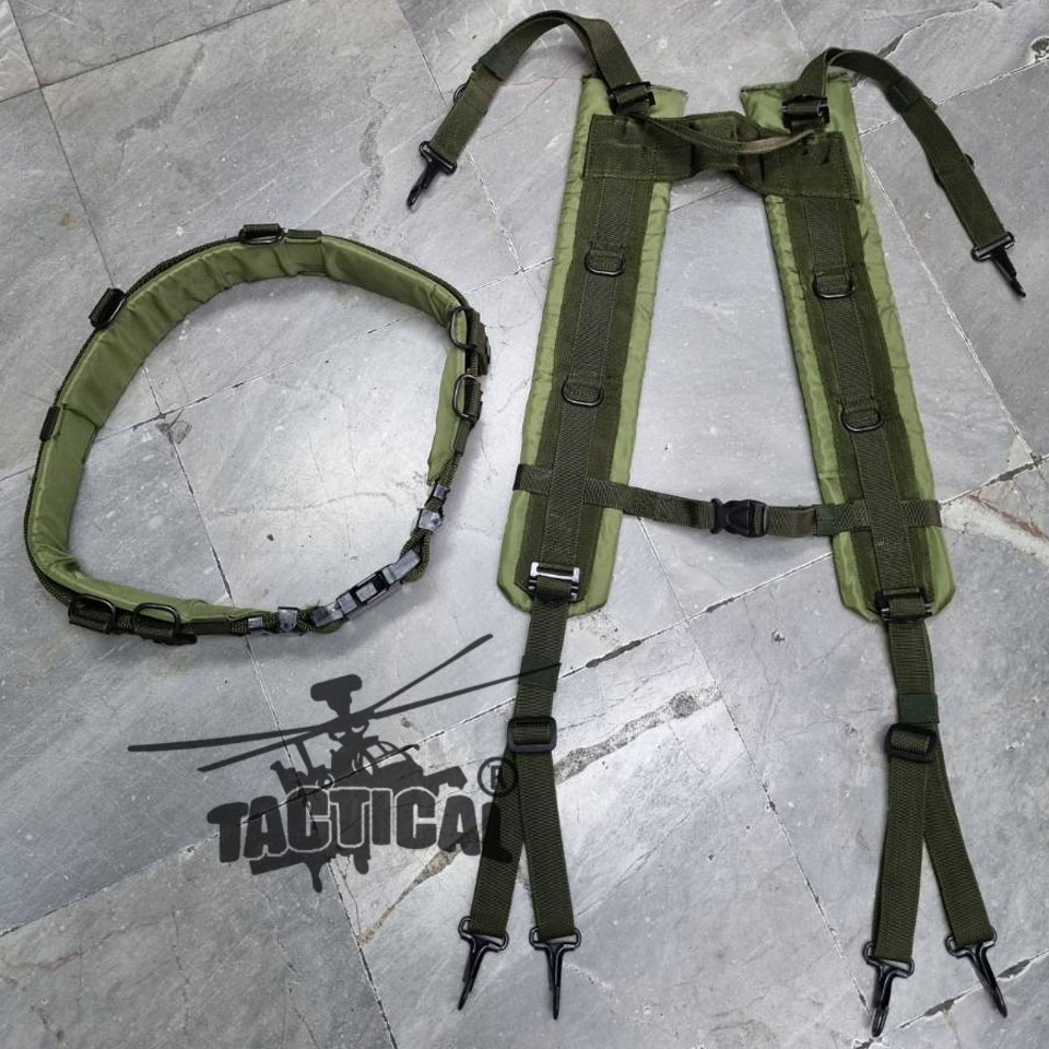 ชุดเข็มขัด + สายโยงบ่า แบบใหม่ (เหล็ก/ทองเหลือง) มีแยกขายเป็นชิ้น