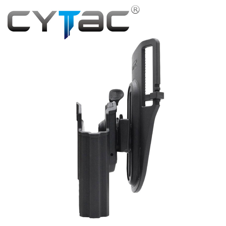 (งานแท้) ซองปืนปลดนิ้วโป้ง + เพลทลดต่ำ + รัดขา ยี่ห้อ Cytac