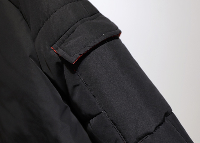 2324-0006 โค้ทกันหนาวบุนวมตัวยาว มีHoodถอดไม่ได้