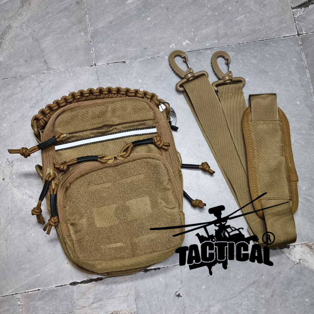 กระเป๋าสะพายข้างแบบ Molle หูหิ้วร้อยเชือกพาราคอร์ด