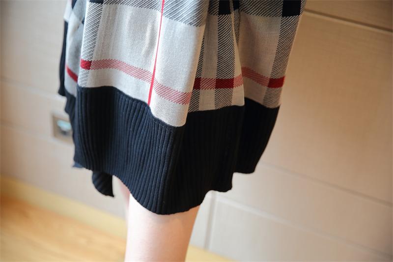 Pre Order - เสื้อคลุมกันหนาวแฟชั่นเกาหลี เวตเตอร์ถัก ลายหมากรุก