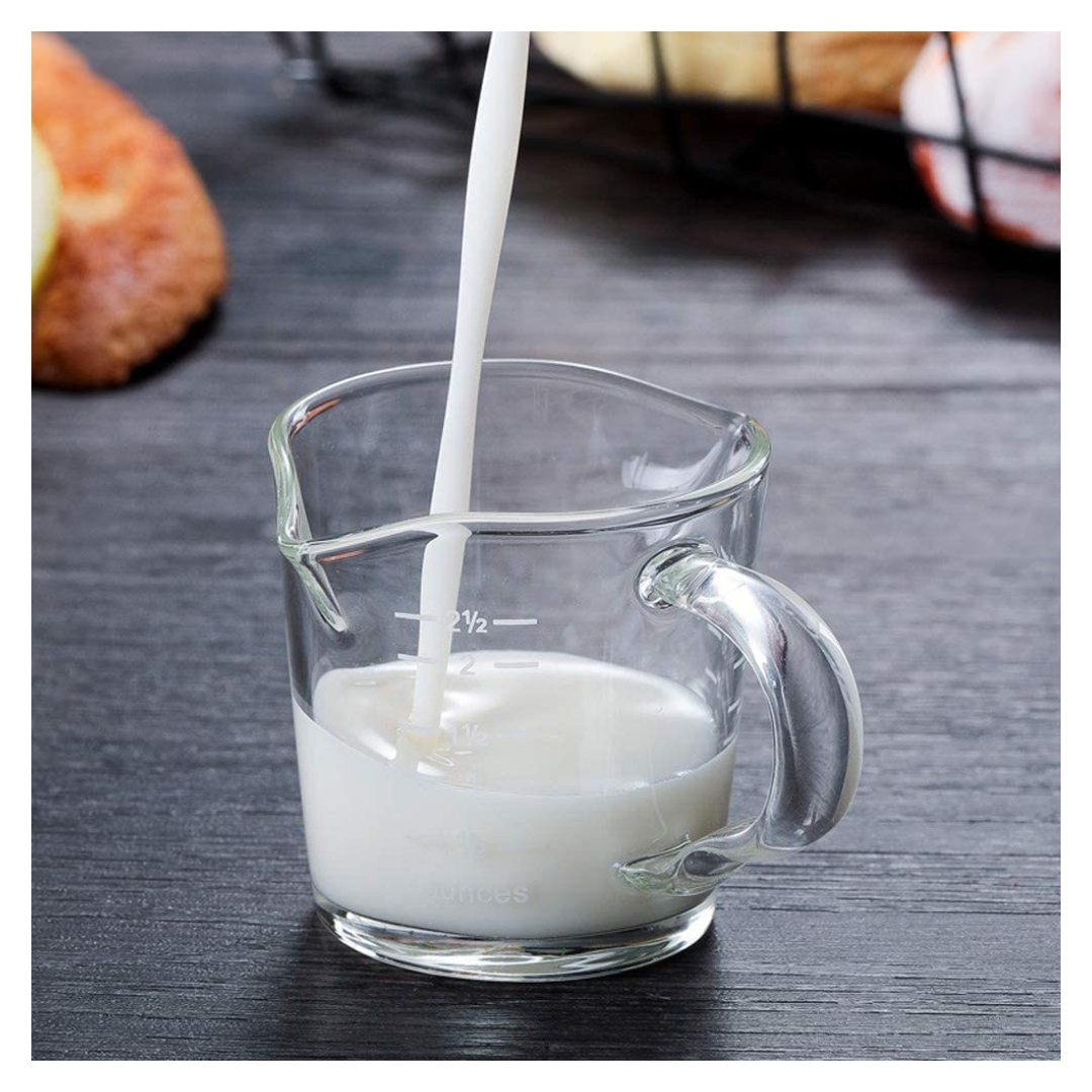 แก้วกาแฟ แก้วเอสเพรสโซ่ 75 มล. ปากเท 2 ปาก และ เส้นสเกลตวงปริมาณ รหัส 1929