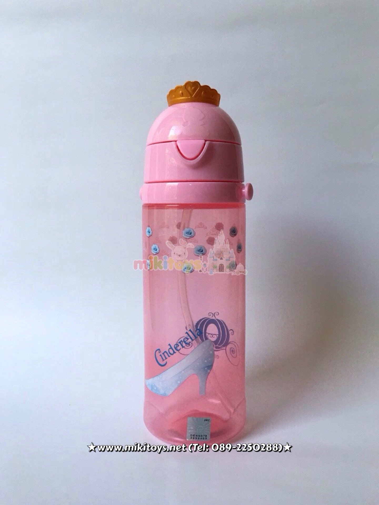 3D ~ กระติกน้ำสำหรับเด็ก Princess with crown 3D เจ้าหญิง สีชมพูหวานๆ ลายมงกุฏและดอกกุหลาบ