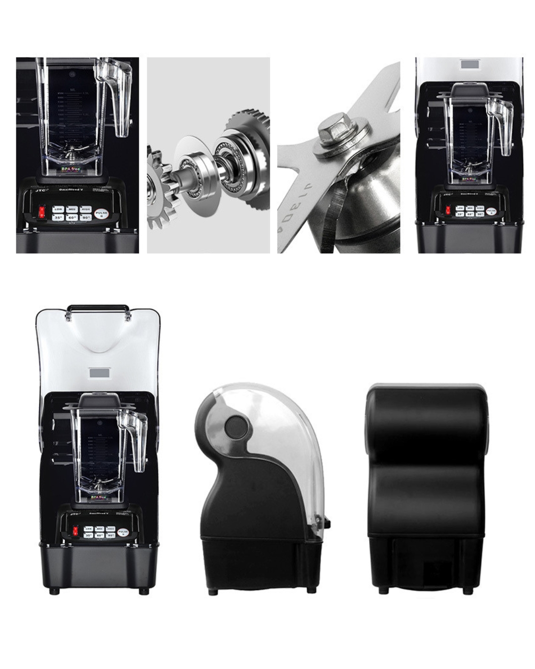 เครื่องปั่นน้ำผลไม้ เครื่องปั่นสมูทตี้ JTC 950 วัตต์ ฝาครอบลดเสียง (AQ800) (สินค้ามือหนึ่งไม่มีประกัน) รหัส 0022