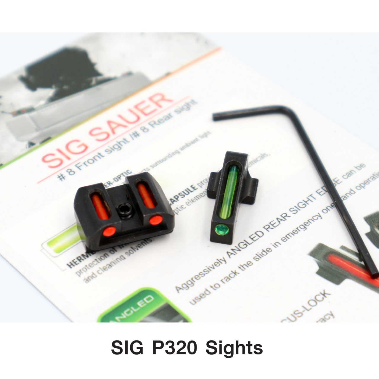 ศูนย์หน้า-หลัง ไฟเบอร์ออฟติก ปืน Sig Sauer รุ่น P320