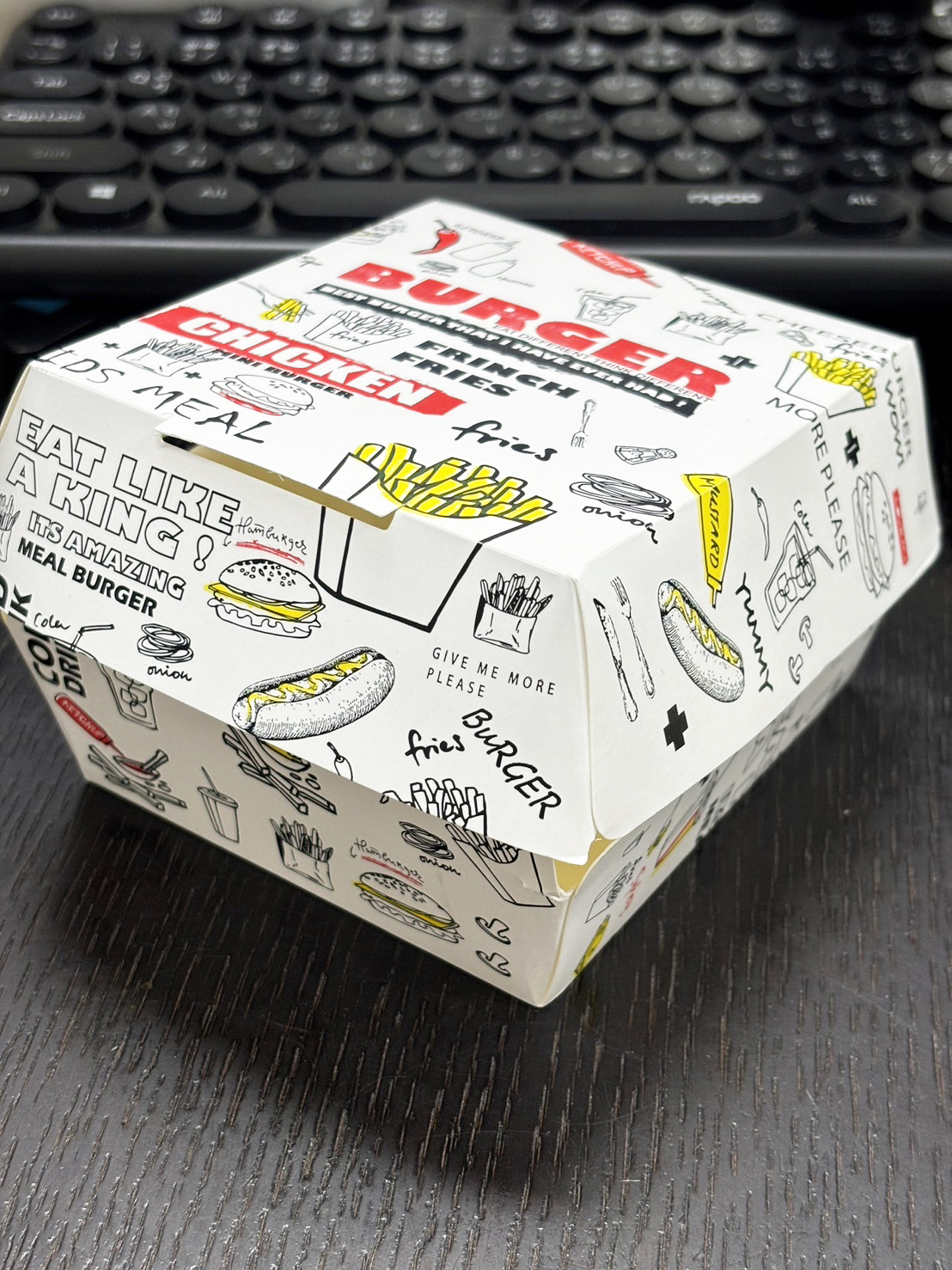 กล่องใส่แฮมเบอร์เกอร์ ขนาดมาตรฐาน แพ็ค 50 ชิ้น