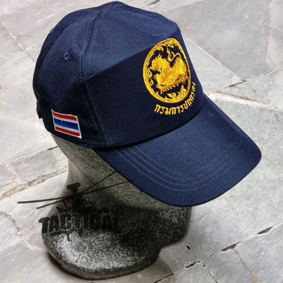 หมวกแก๊ป สิงห์กลม กรมการปกครอง ซิปหลัง (ดำ กรมท่า)