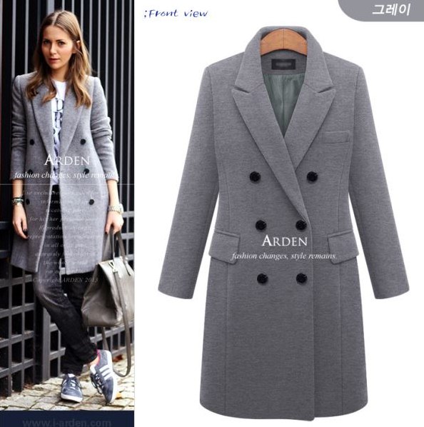 PreOrderคนอ้วน - เสื้อโค้ทกันหนาวแฟชั่นไซส์ใหญ่ โค้ทขนสัตว์ ตัวยาว สี : ดำ / กากีเข้ม / เทาเข้ม / ไวน์แดง