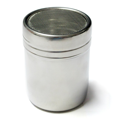 ขวดโรยผงโกโก้ และ น้ำตาล ฝาตะแกรงถี่ Sprinkle cocoa powder bottle with sieve lid 73 g. 1610-358