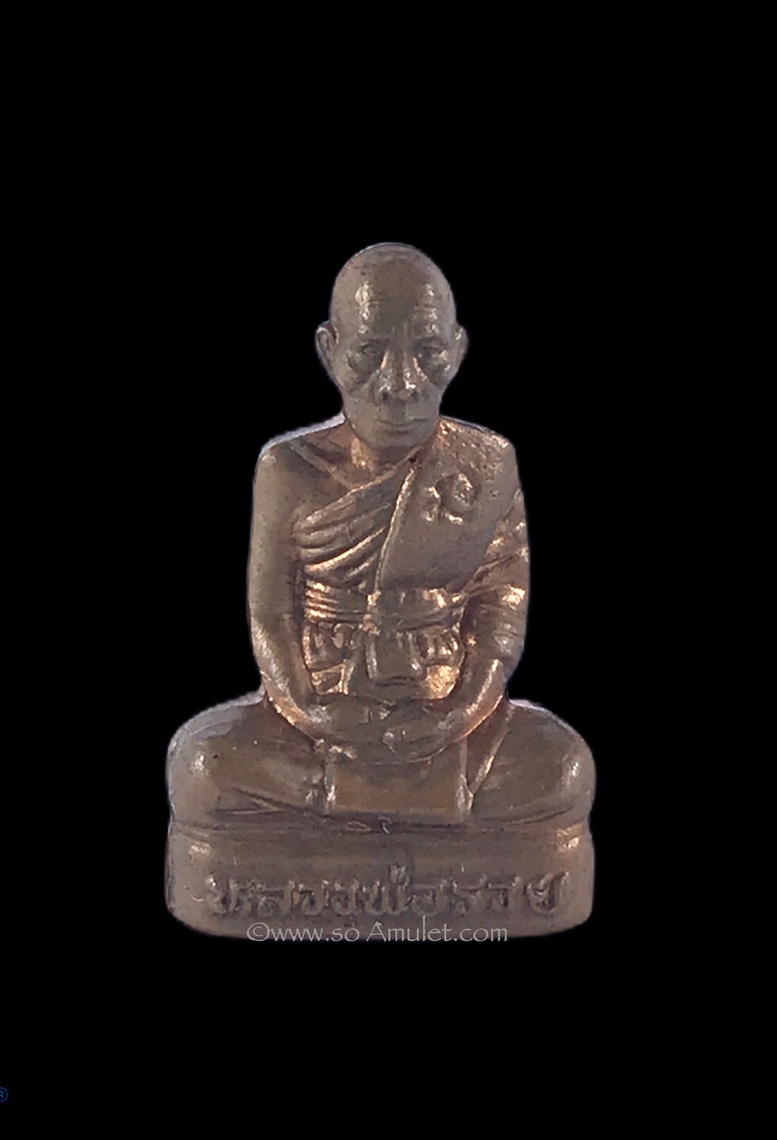 รูปเหมือนปั๊มหลวงพ่อรวย วัดตะโก รุ่น ครบรอบ 77 ปี เนื้อทองแดง ปี 2541 พร้อมกล่องเดิม