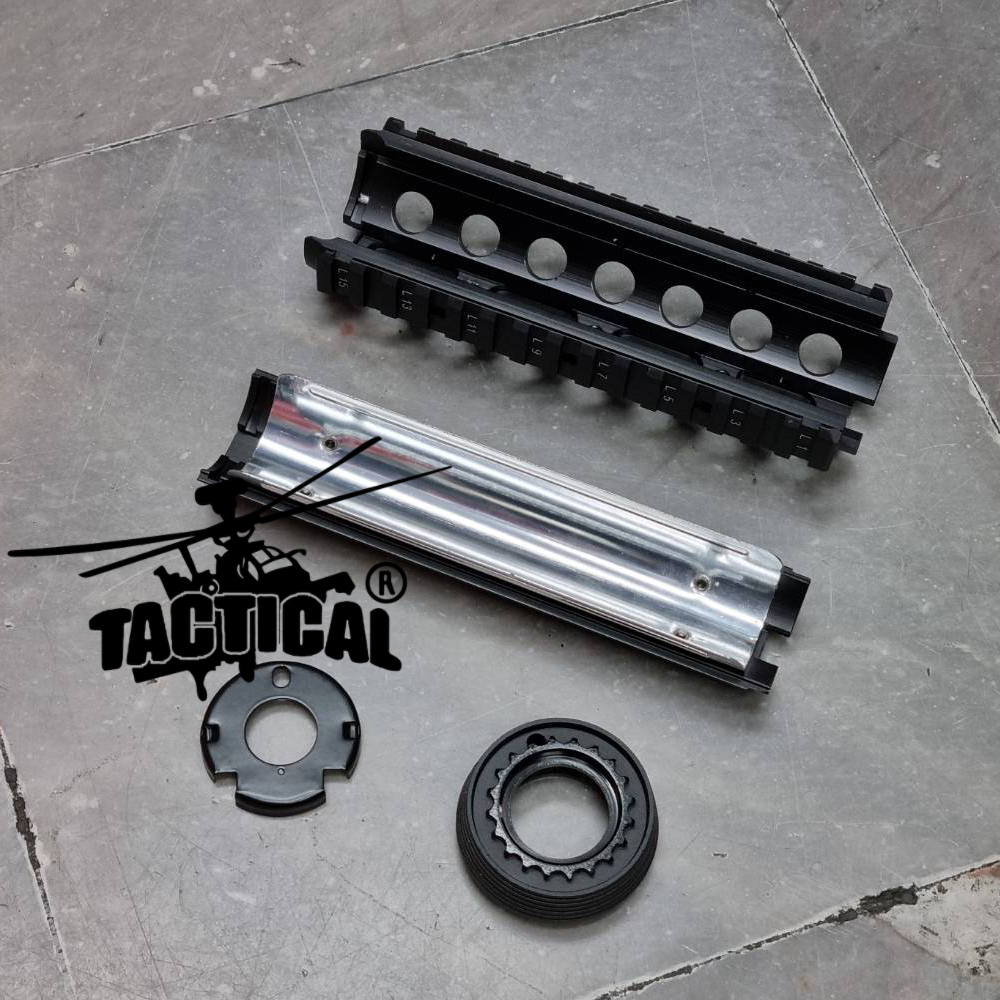 ชุดหน้า M4 CQB ระบบราง Picatinny 7 นิ้ว (มีแผ่นอลูมิเนียม + เดลต้าลิงค์และแคป)