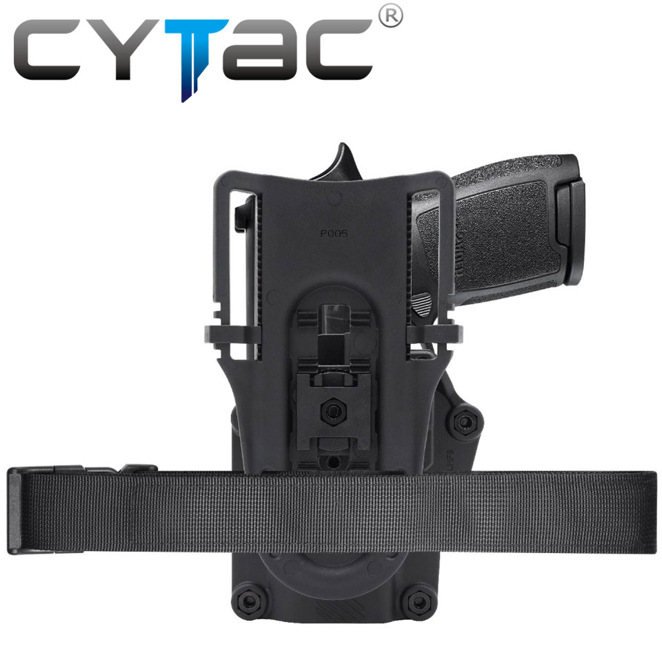 (งานแท้) ซองปืน Mega-Fit (นิ้วโป้ง) + เพลทลดต่ำ + รัดขา ยี่ห้อ Cytac