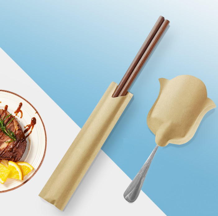 ซองกระดาษใส่ช้อน-ตะเกียบ เคลือบกันน้ำ-น้ำมัน แพ็ค 100 ชิ้น