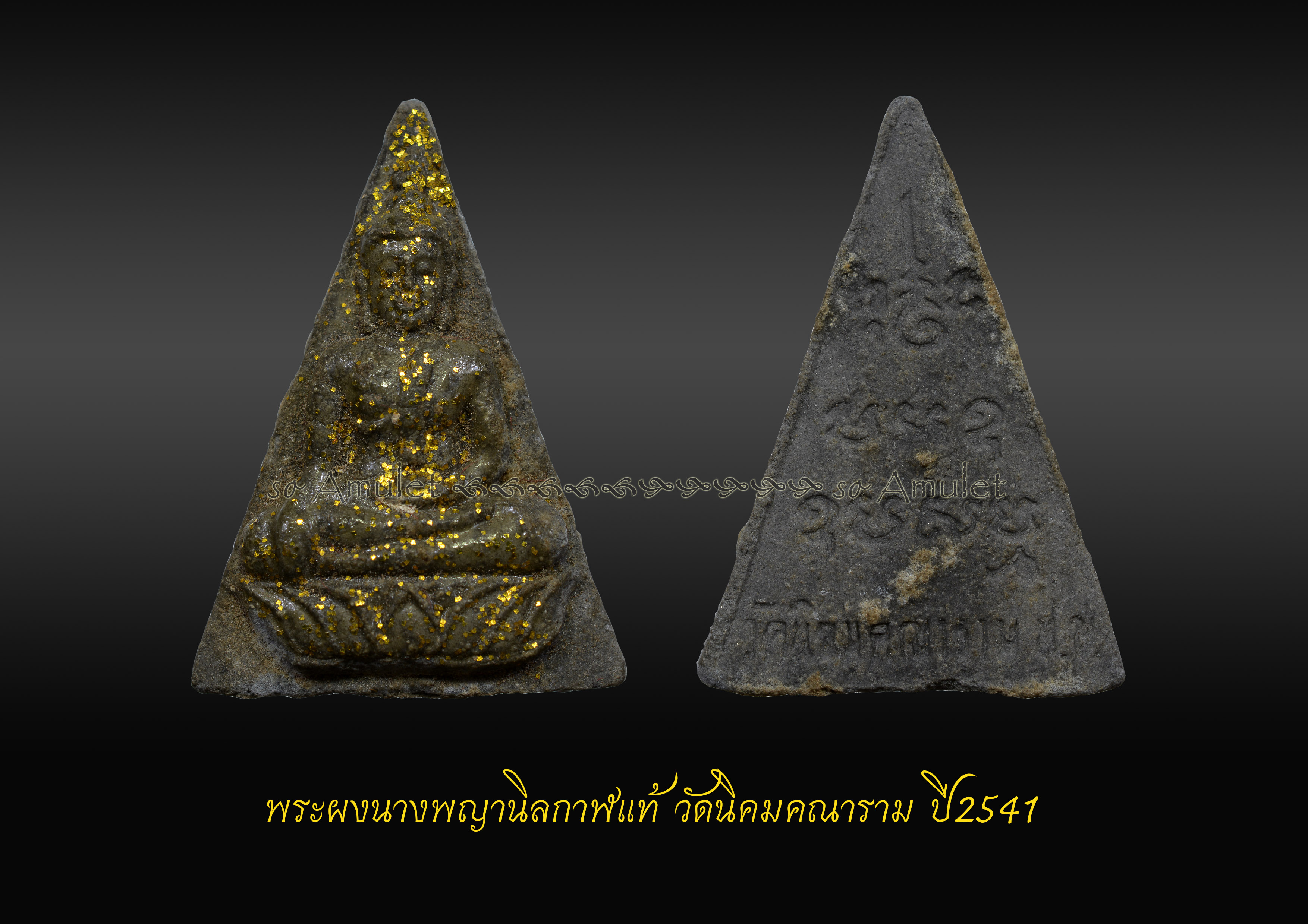 พระผงนางพญานิลกาฬแท้ วัดนิคมคณาราม ปี2541