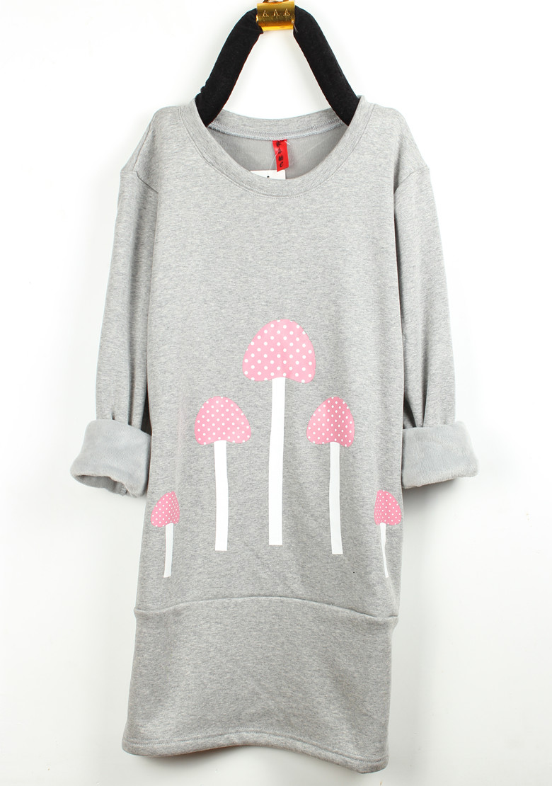 Pre Order - เสื้อกันหนาวแฟชั่น ยาวเหมือนมินิเดรส ขนแกะอุ่นแน่นอน : สีดำ / สีไวน์แดง / สีฟ้า / สีแดง / สีเทาเข้ม / สีเทาอ่อน / สีกากี / สีเขียว