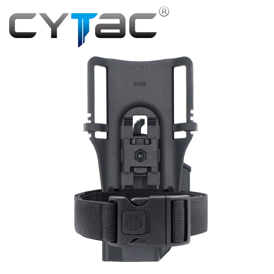 (งานแท้) ซองปืนปลดนิ้วโป้ง + เพลทลดต่ำ + รัดขา ยี่ห้อ Cytac