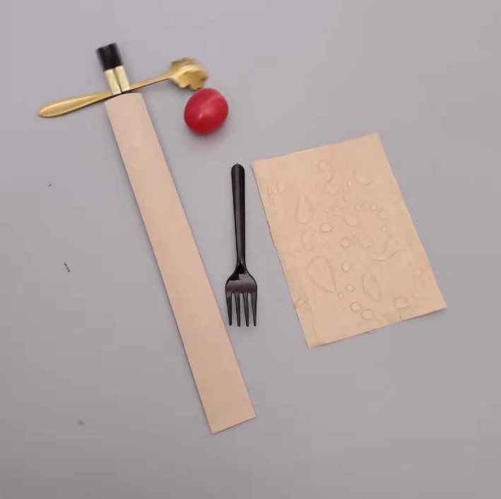 ซองกระดาษใส่ตะเกียบ-ช้อน-อาหาร เคลือบกันน้ำ-น้ำมัน (แพ็ค 100 ชิ้น)