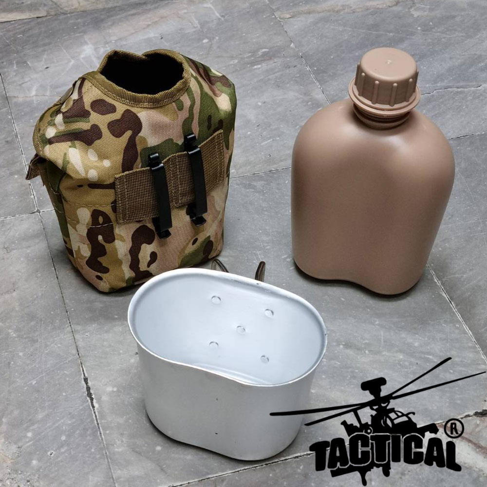 กระติกน้ำพร้อมปลอก มีกระทะ สกรีน US