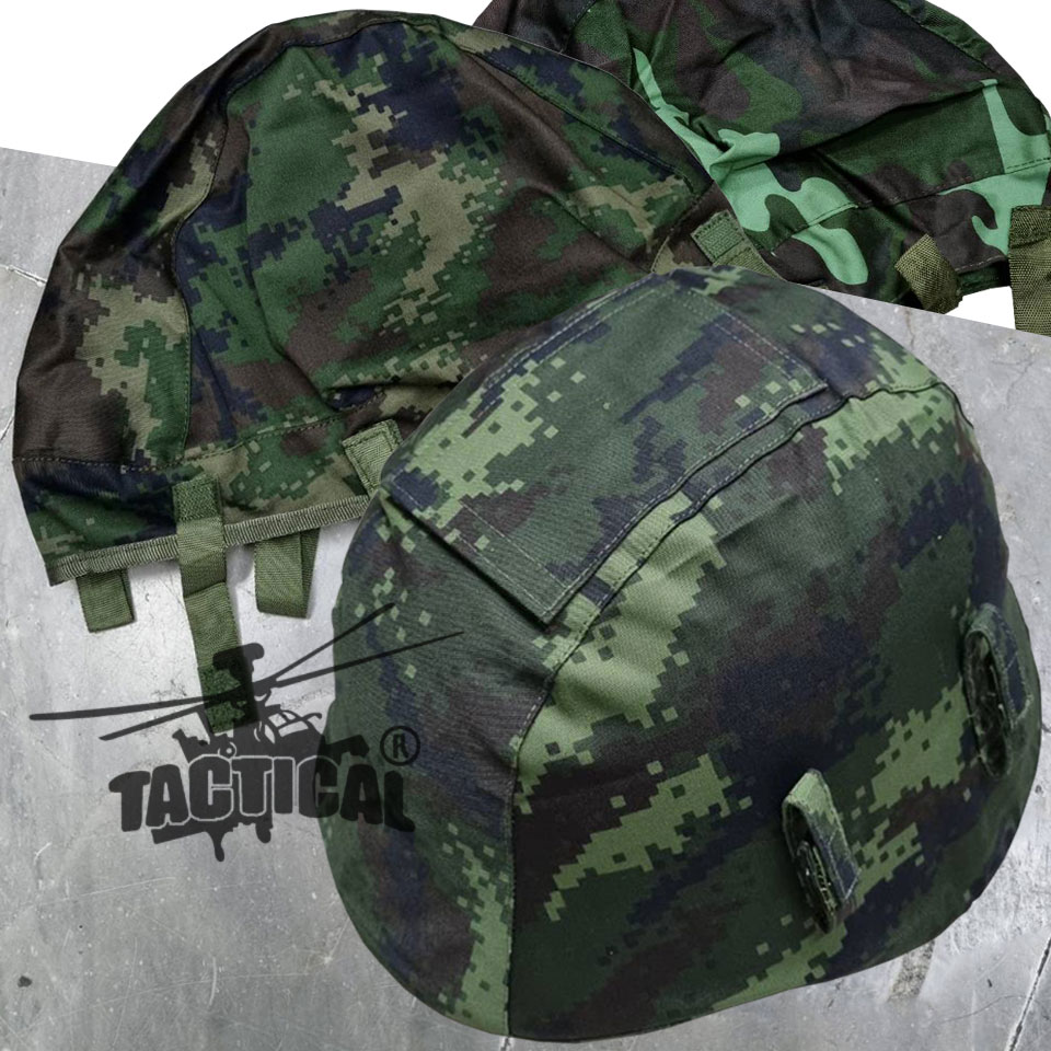 ผ้าคลุมหมวกคอบร้า มีสายรัดแว่น ช่องใส่แผนที่