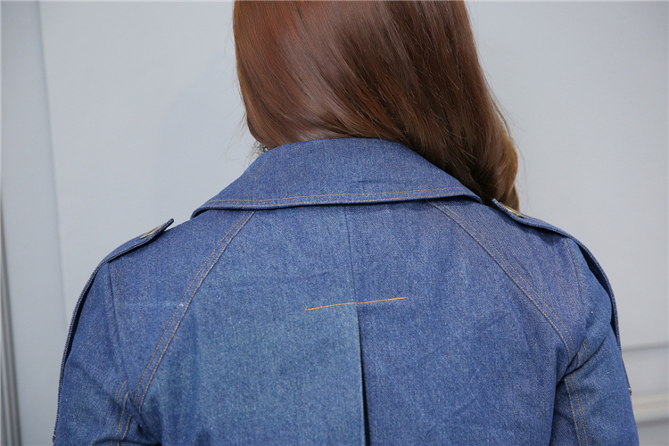 PreOrderคนอ้วน - เสื้อโค้ทยีนส์ไซส์ใหญ่ โค้ทยีนส์ตัวยาว ใส่ได้หลายโอกาส สียีนส์เข้ม