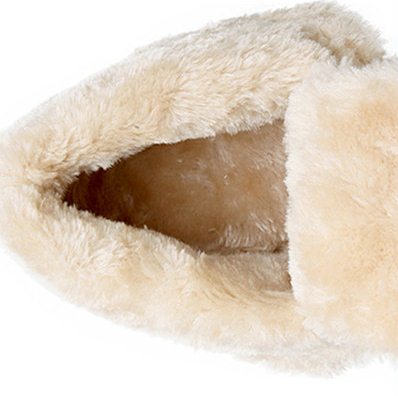 Pre Order - รองเท้ากันหนาว รองเท้าลุยหิมะ หนังPU+กำมะหยี่ ข้างในบุหนังสัตว์ สูง 12cm รอบขา 26cm สี : กากี / ดำ / ขาว ไซส์ 34 / 35 / 36 / 37 / 38 / 39 / 40 / 41 / 42