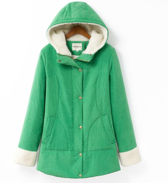 PreOrderคนอ้วน - เสื้อกันหนาวแฟชั่น ไซส์ใหญ่ คนอ้วน ผ้าฝ้าย บุขนสัตว์ด้านในทั้งตัว มีHood สี : น้ำเงินเข้ม / เขียว