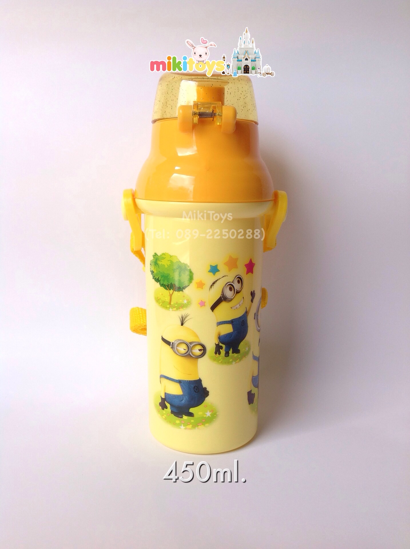 กระติกน้ำเด็ก มินเนี่ยน Minions (Bob,Kevin,Stuart) รุ่นยกดื่ม ทำความสะอาดง่ายสุดๆ(ฟรีค่าจัดส่ง)