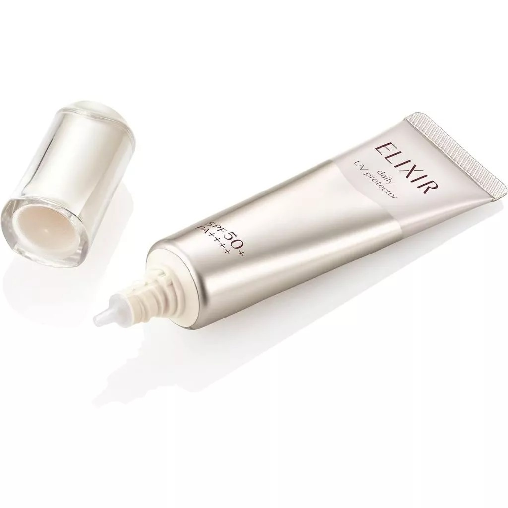 กันเเดด Elixir Daily UV Protector SPF50+ PA++++ 35ml กันแดดสูตร Anti-aging เพื่อผิวสวยดูอ่อนเยาว์ ผสานส่วนผสมของอิโนซิทอล มีส่วนช่วยต่อต้านริ้วรอยแห่งวัย
