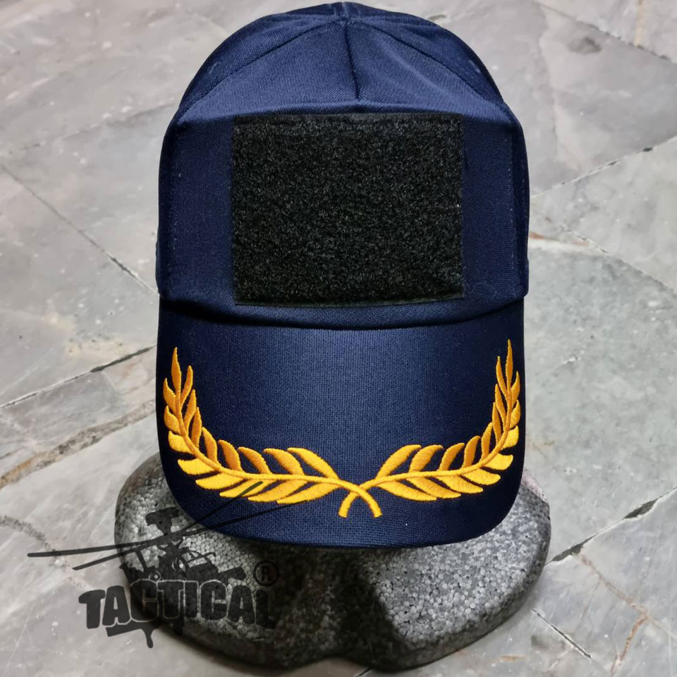 หมวกแก๊ป ซิปหลัง มีช่อ มีตีนตุ๊กแก (ดำ กรมท่า)