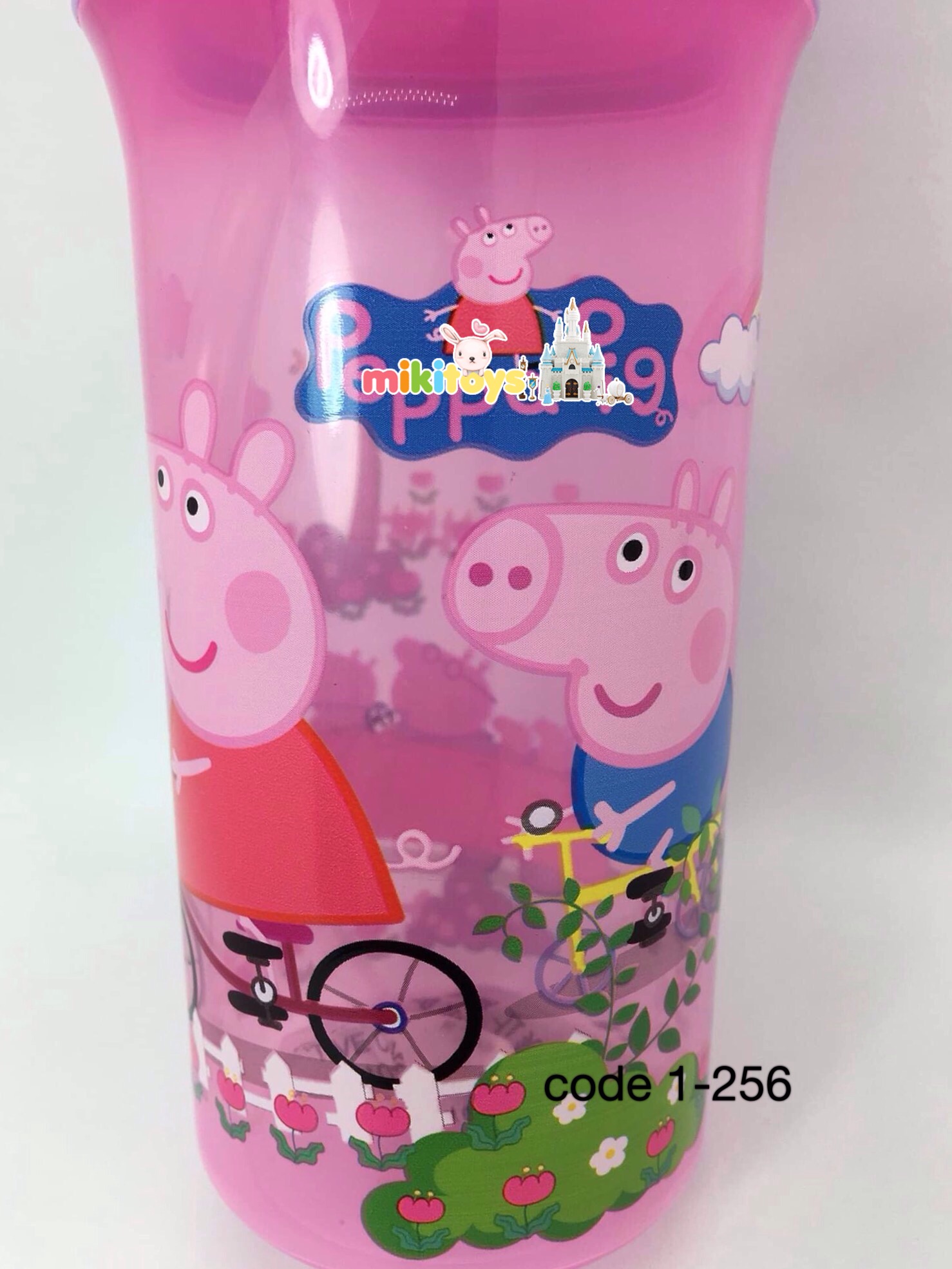 กระติกน้ำเด็กเพ้พป้า พิค Peppa Pig ด้านล่างขุ่น*BPA free ปลอดภัย