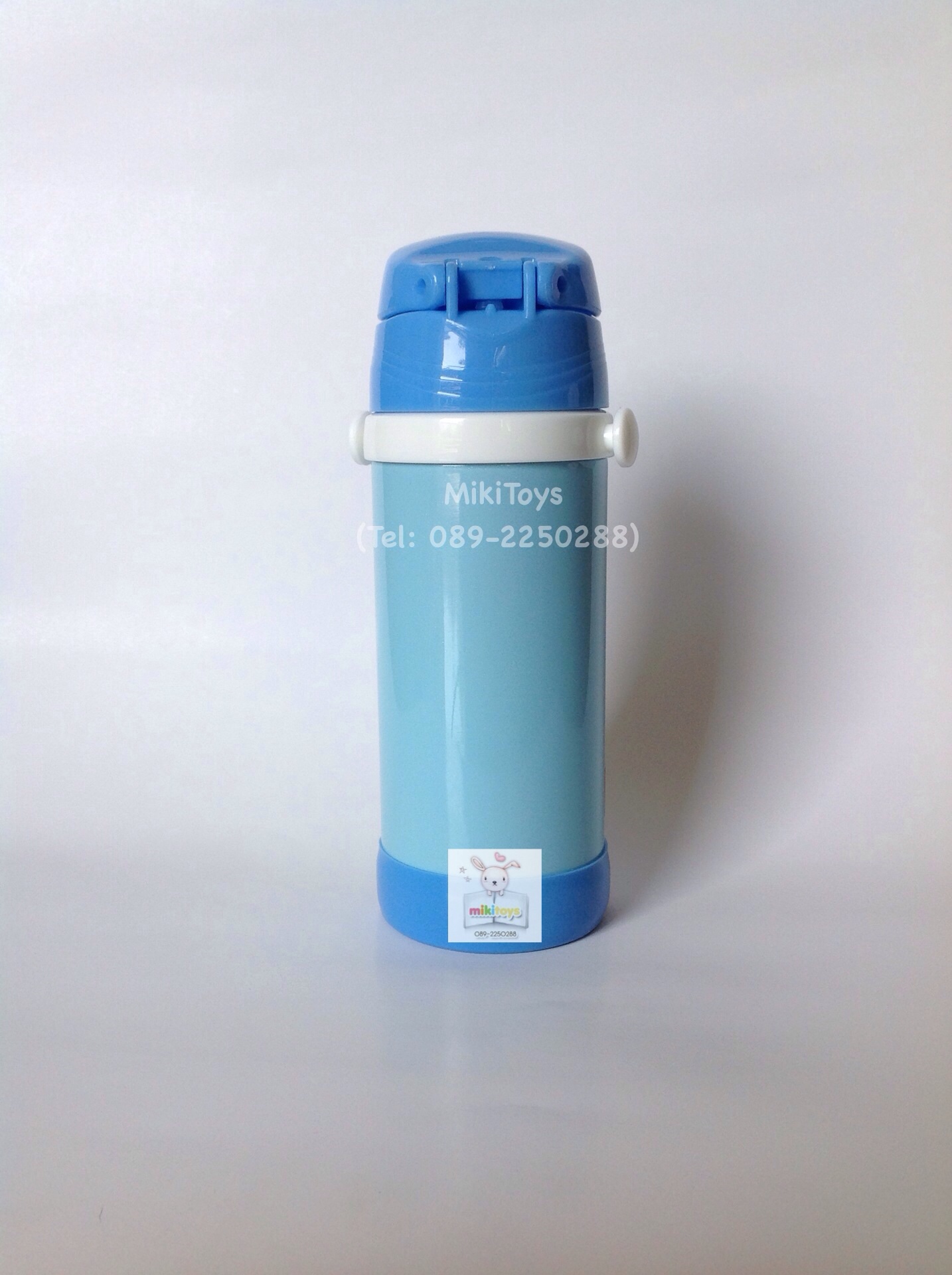 ✅กระติกน้ำมิกกี้เมาส์ Disney Mickey Mouse สีฟ้า สกรีนลายด้านเดียว แถมฟรี!! ถุงหุ้มช่วยรักษาอุณหภูมิ1ถุงและแปรงล้างหลอด1ชิ้นค่ะ^^