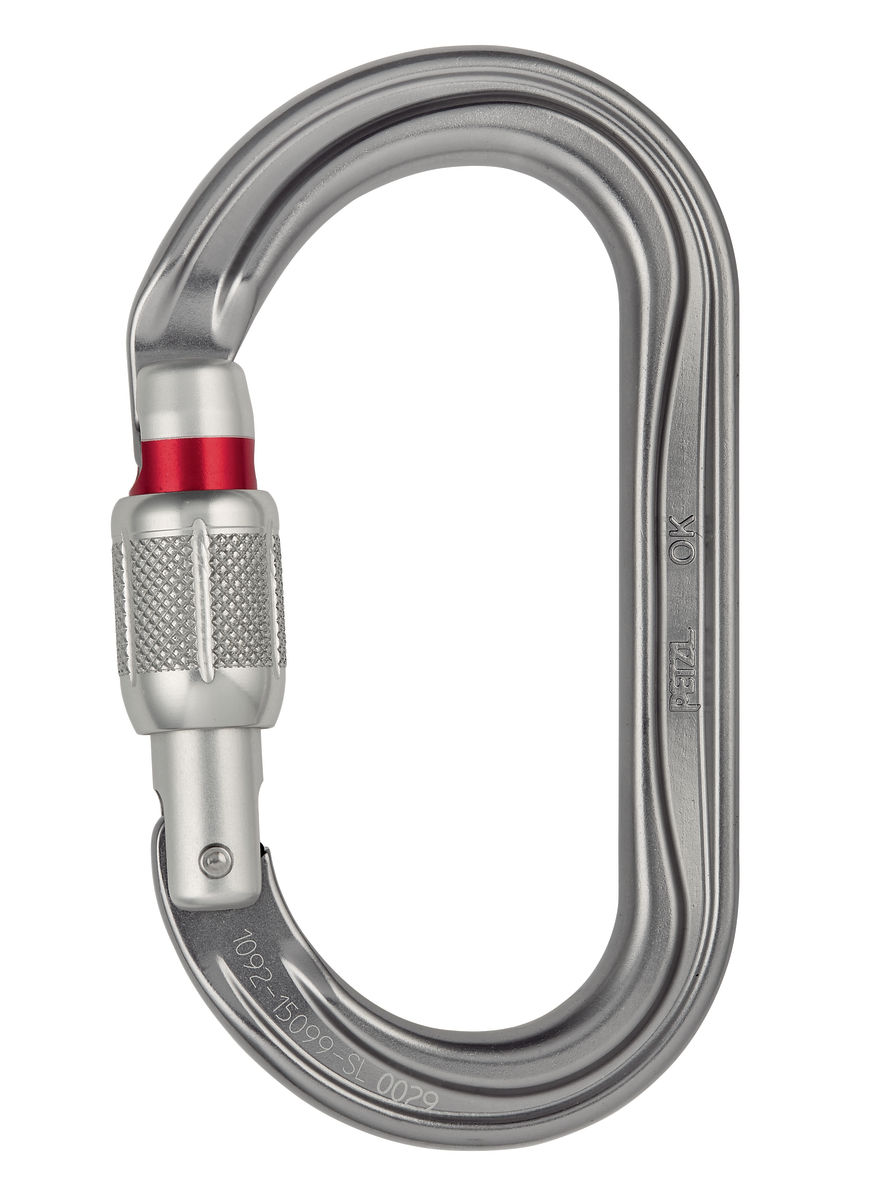 Carabiner (Petzl) OK SCREW-LOCK เงิน