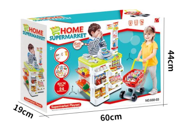 ของเล่นแคชเชียร์ พร้อมเคาท์เตอร์ขายของและอุปกรณ์ครบสุดอลังการ