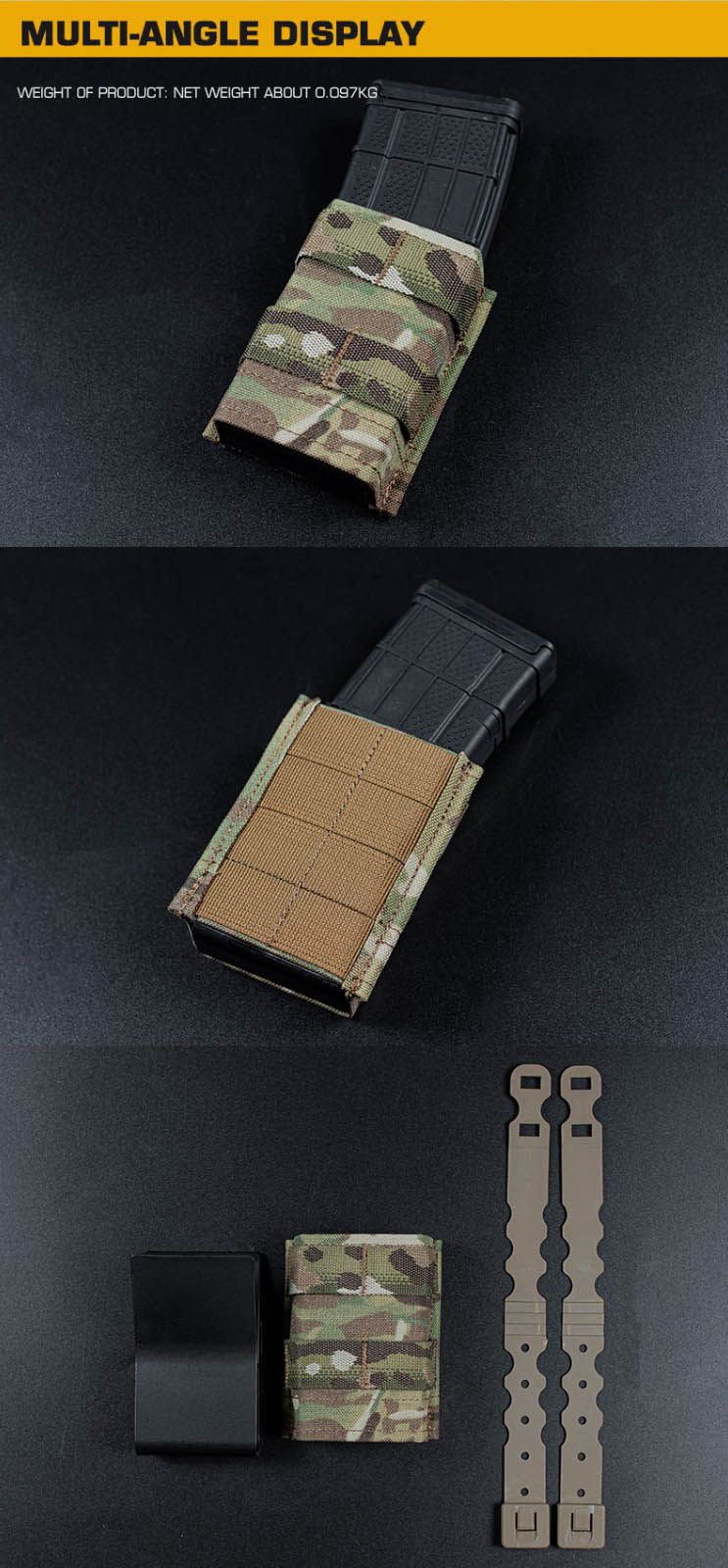 ซองแม็กกาซีนปืนยาว ทรง ESS รุ่น 5.56 (Wosport)