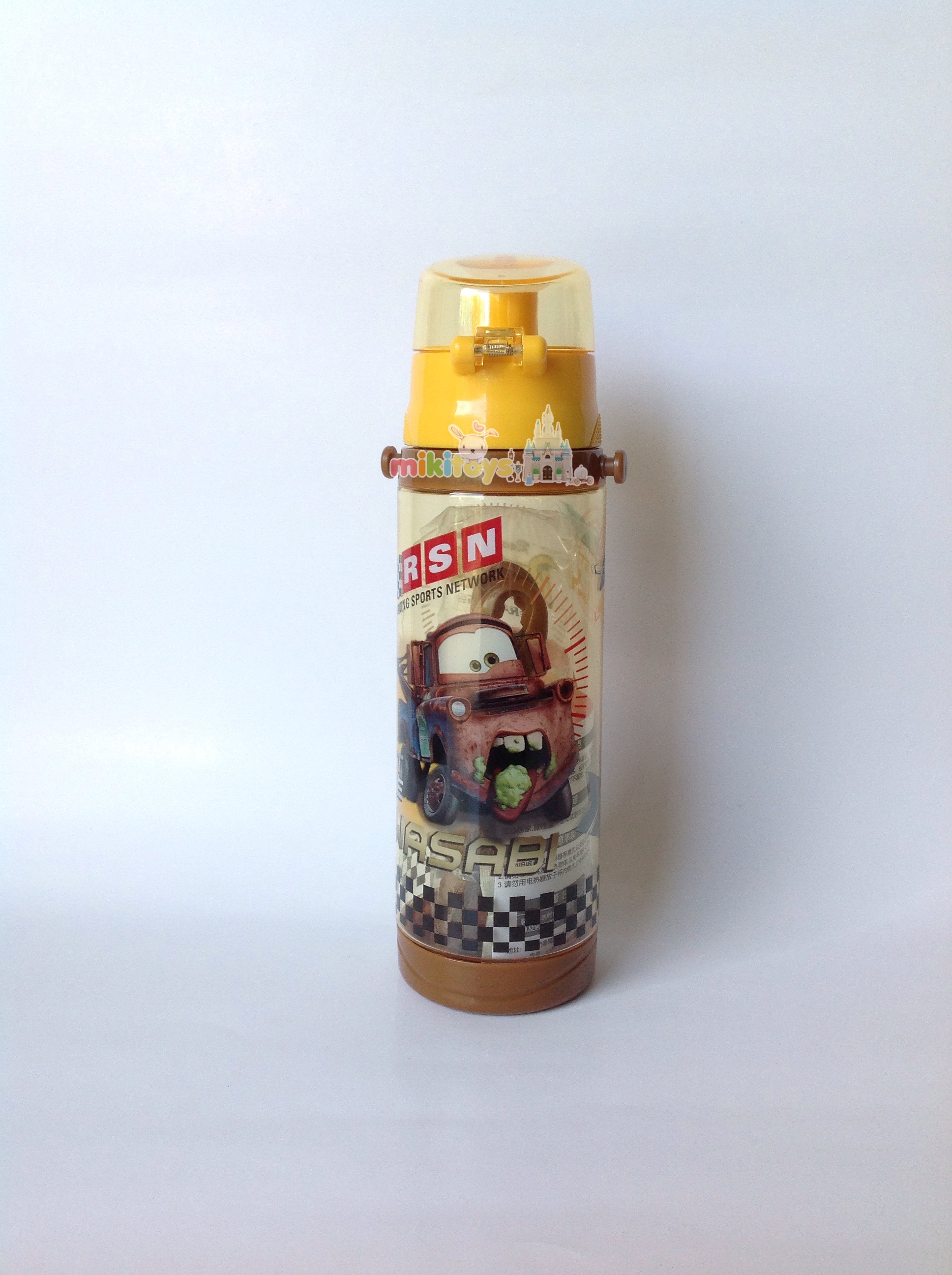 กระติกน้ำลายรถแข่ง คาร์ Disney Cars McQueen YELLOW*BPA Free ปลอดภัย รุ่นยกดื่ม
