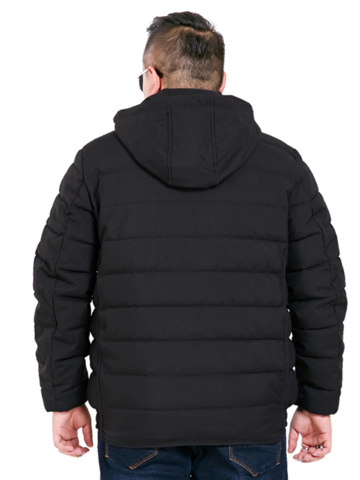 M2324-0022 เสื้อแจ๊คเก็ตผู้ชายไซส์ใหญ่ บุนวม Hoodถอดได้นะคะ