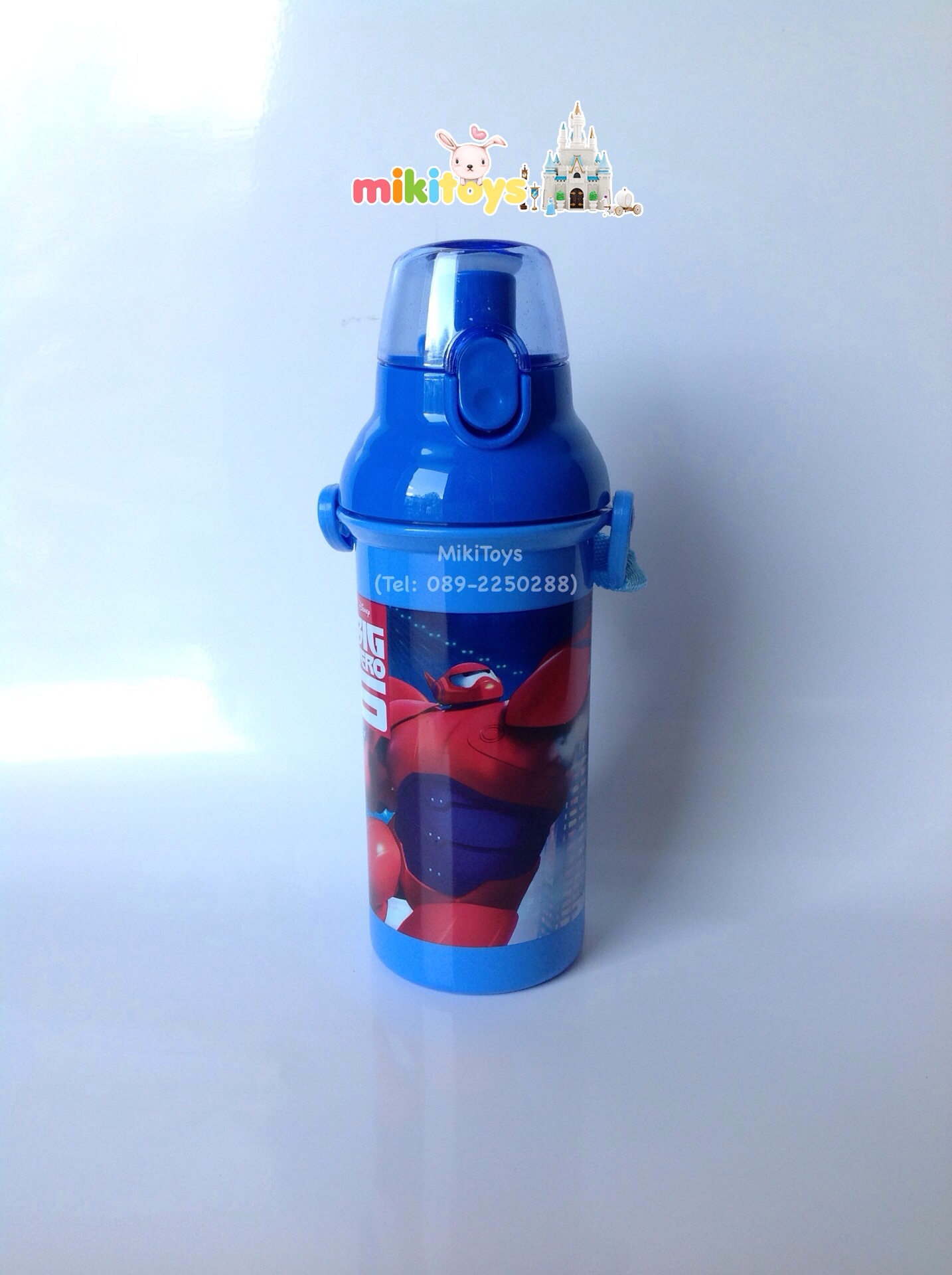 กระติกน้ำบิ๊กฮีโร่ เบย์แม็กซ์ BigHero6 BayMax สีฟ้าเข้ม รุ่นยกดื่ม ทำความสะอาดง่ายสุดๆ