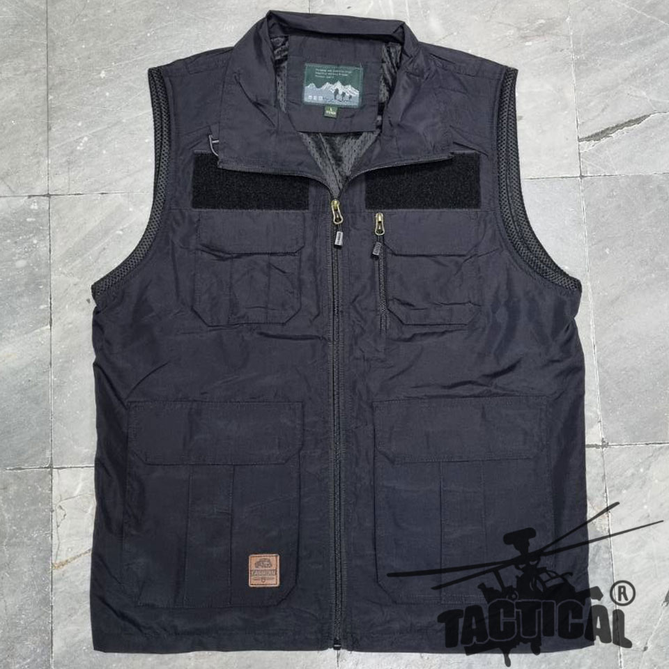 เสื้อกั๊กหน่วยงานราชการ กระเป๋าเยอะ ตีนตุ๊กแก (4 สี)