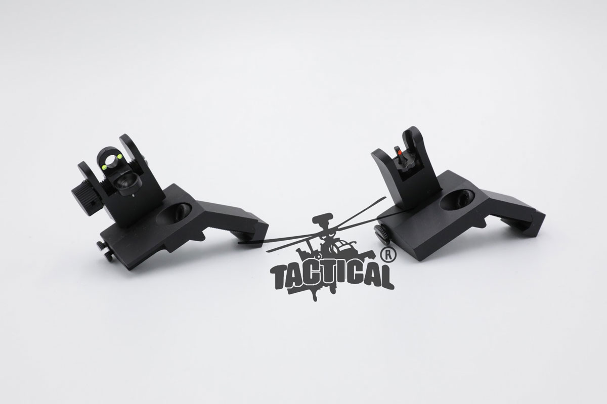 ศูนย์หน้า-หลังเฉียง พับได้แบบโลหะ รุ่นศูนย์เล็งเรืองแสง