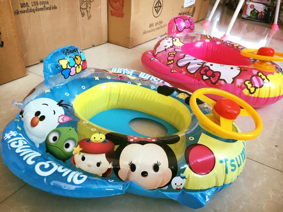 ห่วงยางสอดรถลายการ์ตูนลิขสิทธิ์มีพวงมาลัย