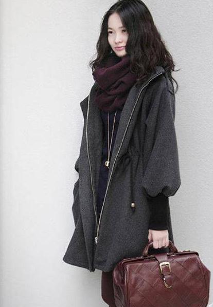 PreOrderไซส์ใหญ่ - เสื้อกันหนาวไซส์ใหญ่ คนอ้วน ทำด้วยผ้าฝ้ายผสม ข้างในเป็นขนสัตว์ สีดำ